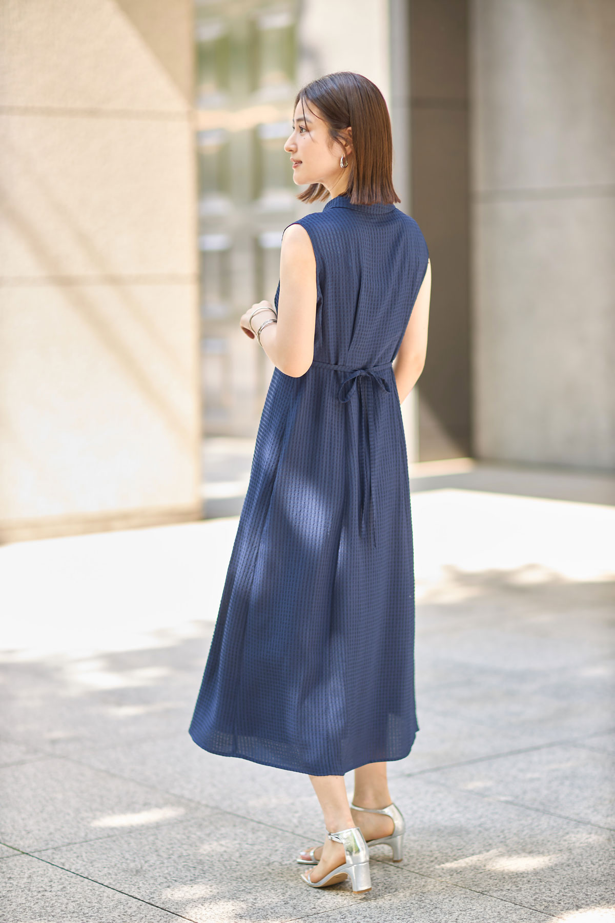 ノースリサッカーシャツワンピース