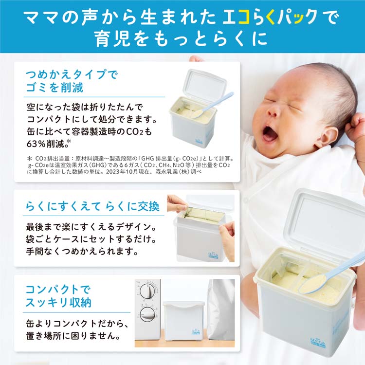 楽天市場】森永 はぐくみ エコらくパック つめかえ用(400g×2袋入