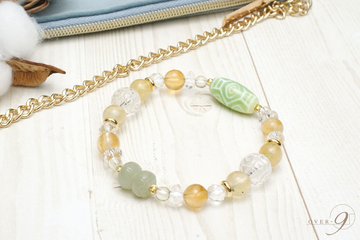 楽天市場】【a la mode 『老玉髄 緑 龍眼天珠ブレスレット』】【メール