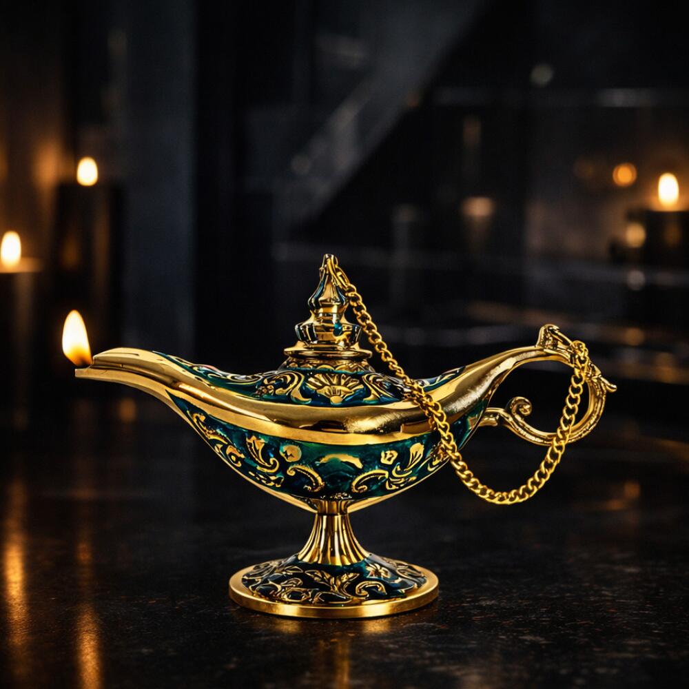 楽天市場】[10%offクーポン] 魔法のランプ オイルランプ ブルー