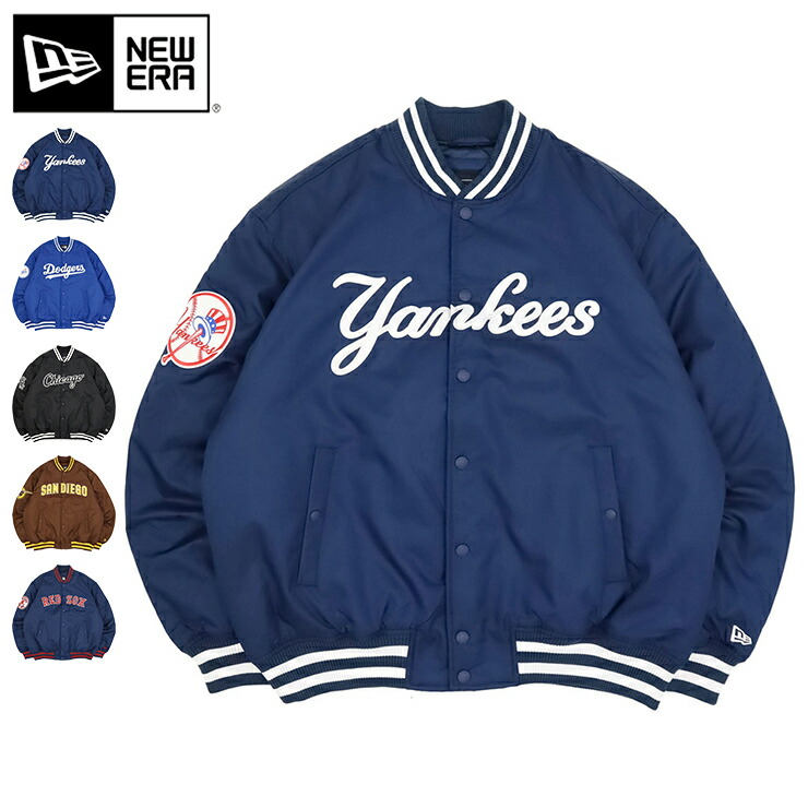 楽天市場】ニューエラ ジャケット NEW ERA スタジャン 中綿 NY LA MLB