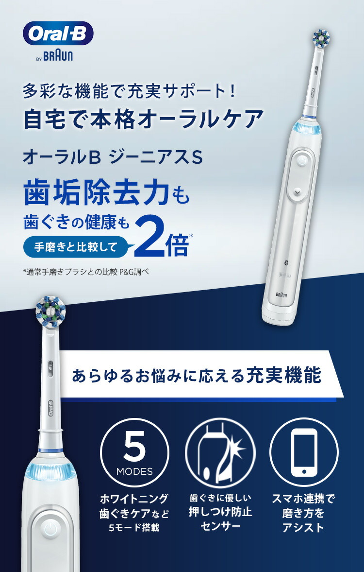楽天市場】ブラウン オーラルB 電動歯ブラシ ジーニアス S |Braun Oral