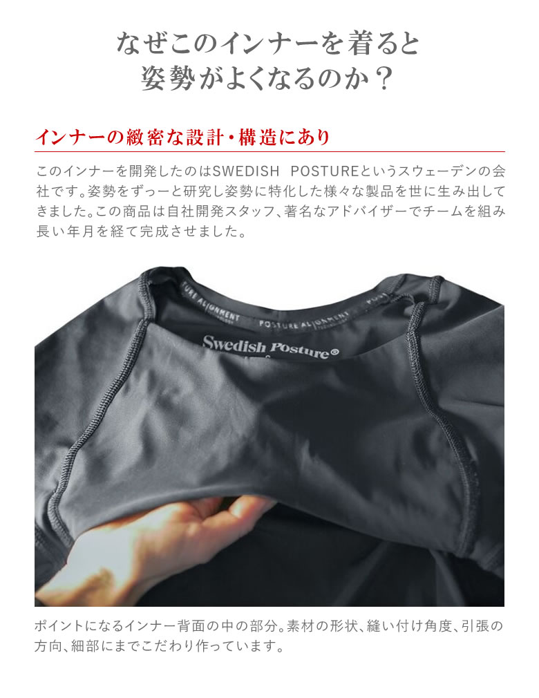 楽天市場】インナーパワースーツ 姿勢矯正インナー 骨格矯正 姿勢 矯正