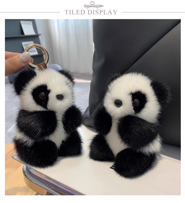 楽天市場】リアルファー パンダ ファーチャーム 12cm 15cm バッグ