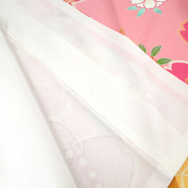 楽天市場】【新品】 訪問着 着物 正絹 袷 金駒刺繍 金彩加工 ピンク 桜