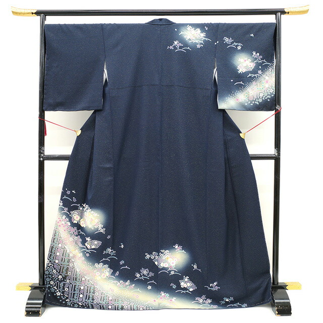 楽天市場】【新古品】 訪問着 着物 正絹 袷 フォーマル 金駒刺繍 金彩