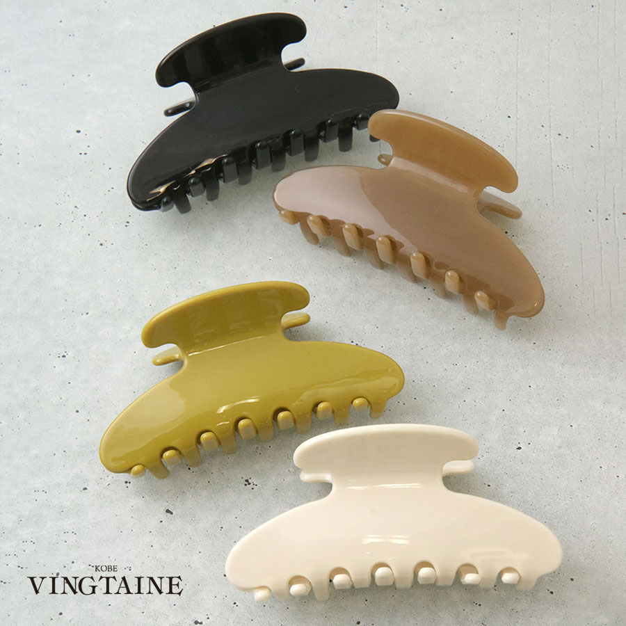 定形外発送・ネコポス不可】バンスクリップ ヘアクリップ エナメル調