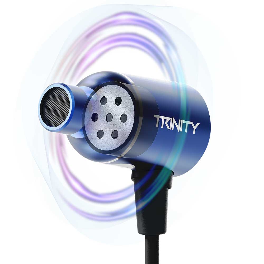 AZLA 有線イヤホン TRINITY Blue [3.5mm L字プラグ AZL-TRINITY-ST-BLU