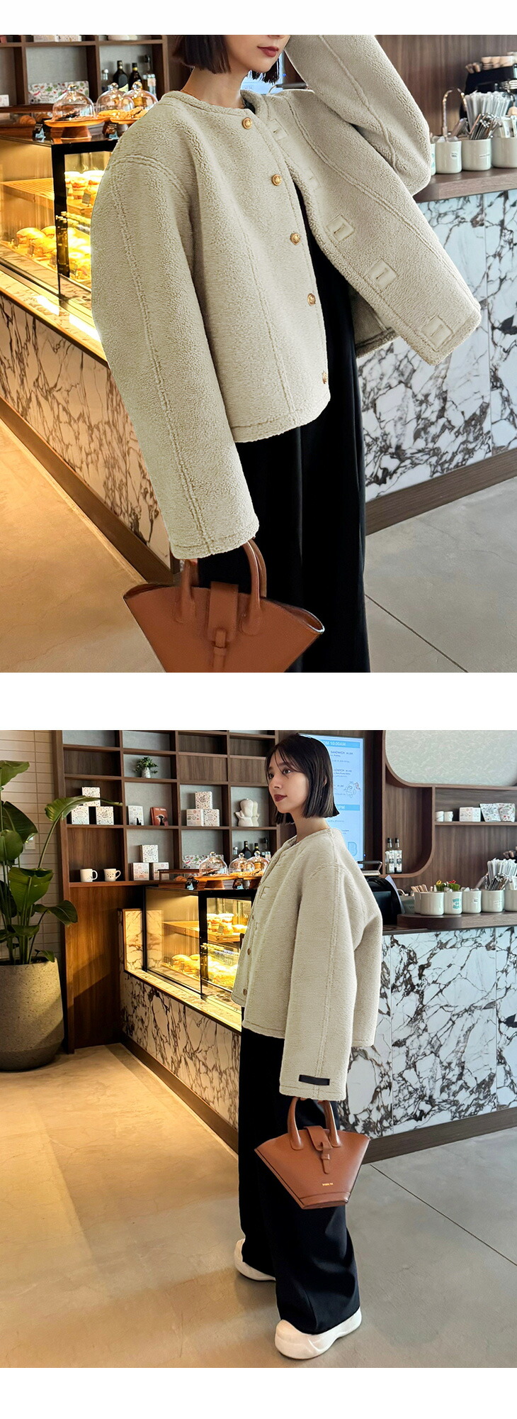 AMELY by La-gemme］コラボ企画 スエード ボア リバーシブル