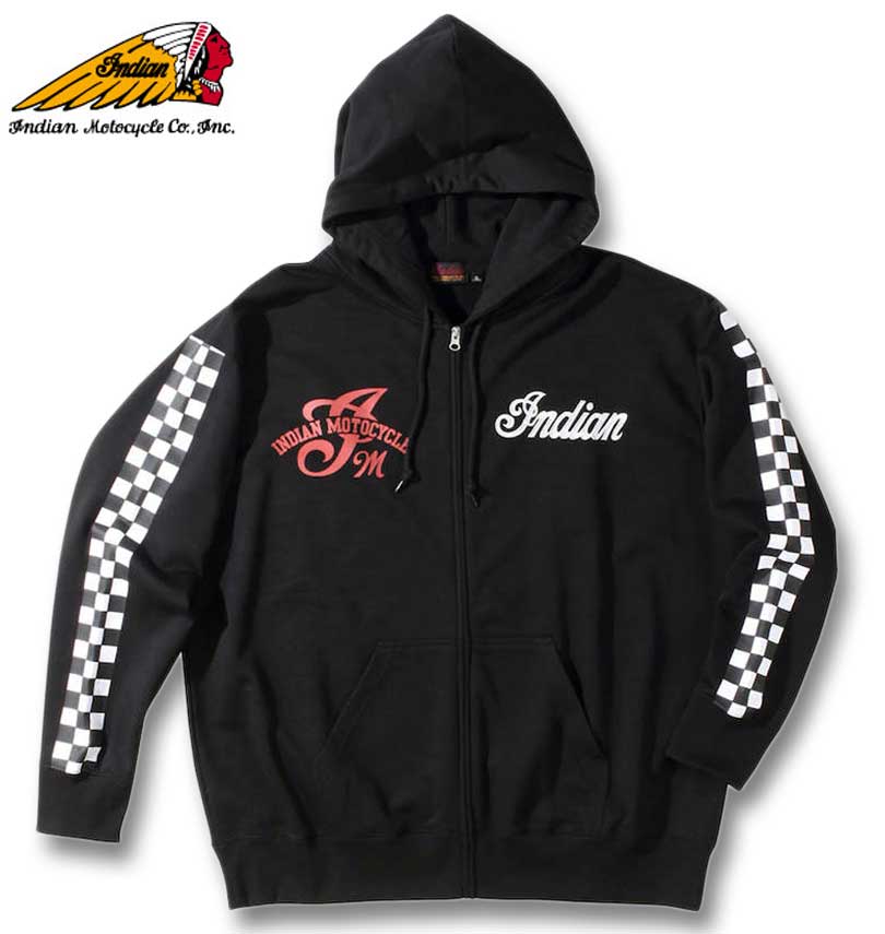 大きいサイズ INDIAN MOTOCYCLE インディアンモトサイクル 裏毛刺繍