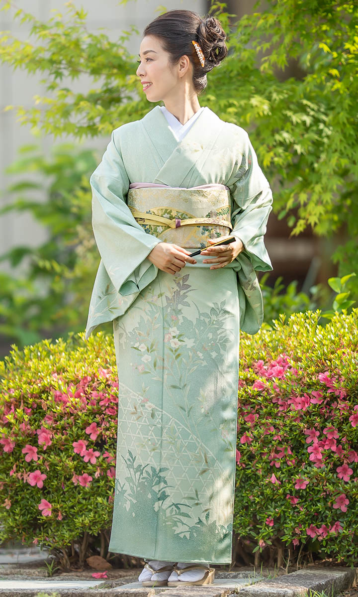 楽天市場】【レンタル】高級正絹 訪問着 フルセットレンタル訪問着 薄