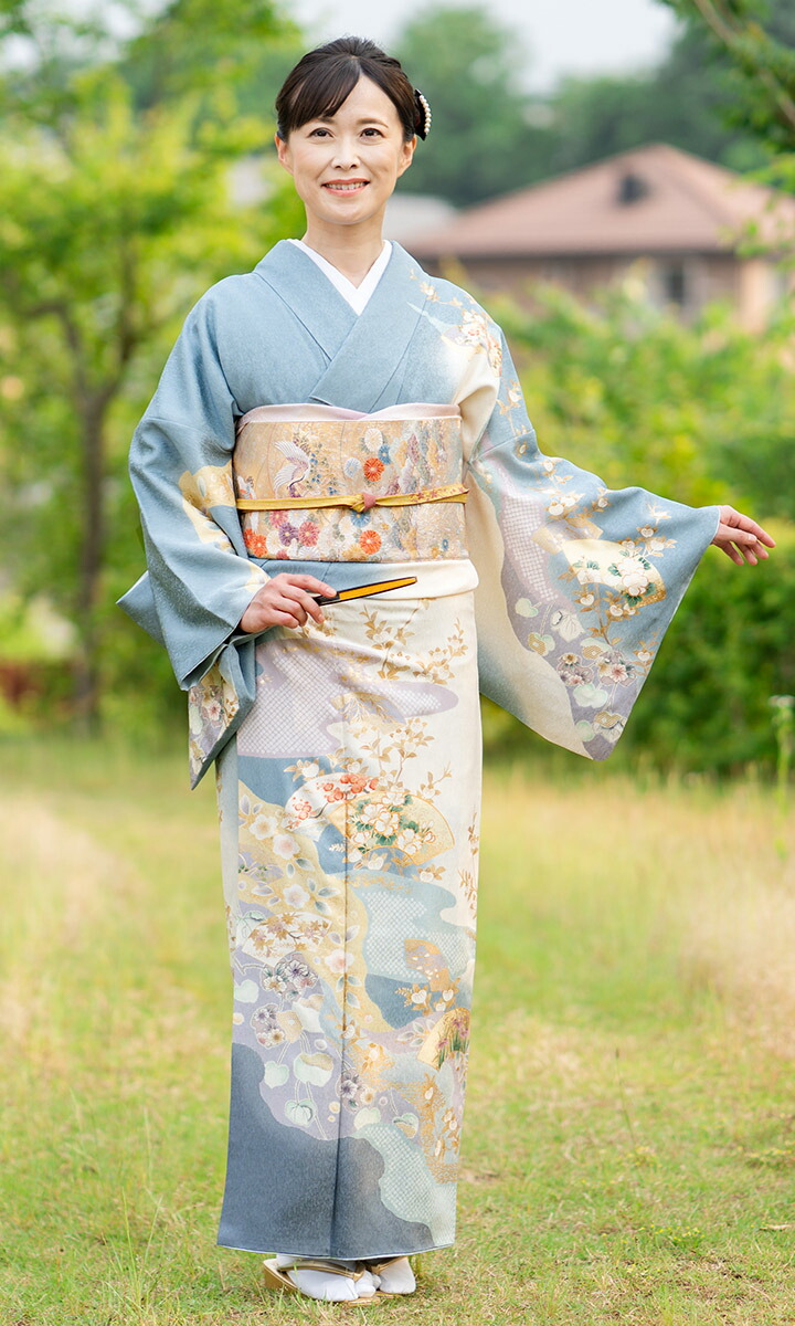 楽天市場】【レンタル】高級正絹 訪問着 フルセットレンタル訪問着
