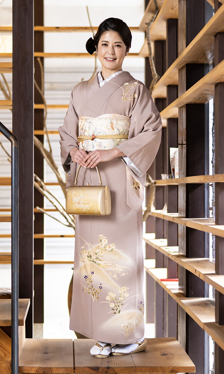 楽天市場】【レンタル】高級正絹 訪問着 フルセットレンタル 訪問着 茶