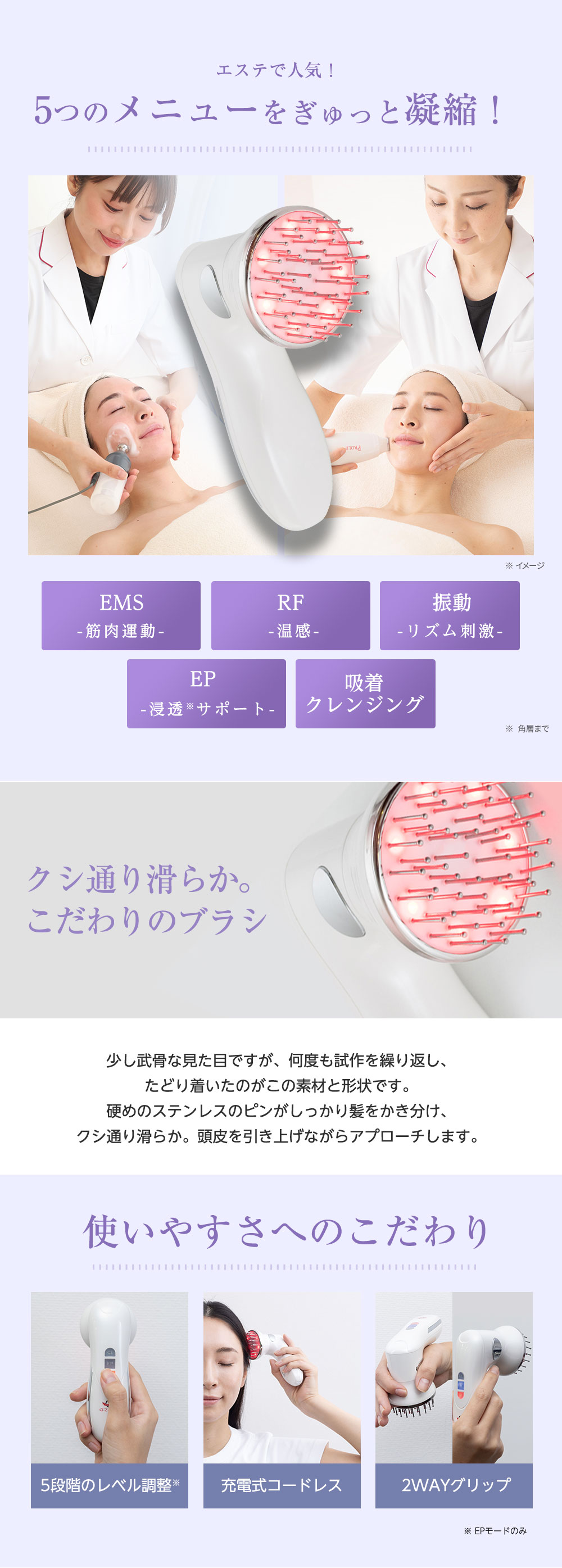 楽天市場】【レビュー特典】ヘッドSPA C 美顔器 EMS クレンジング 導入