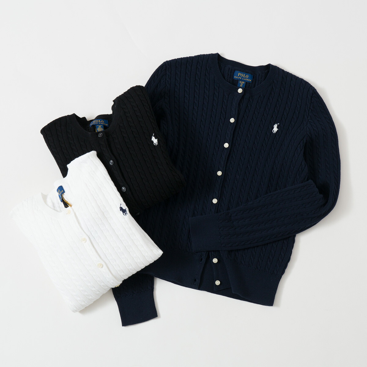 ポロ ラルフローレン ミニ ケーブル コットン カーディガン POLO Ralph