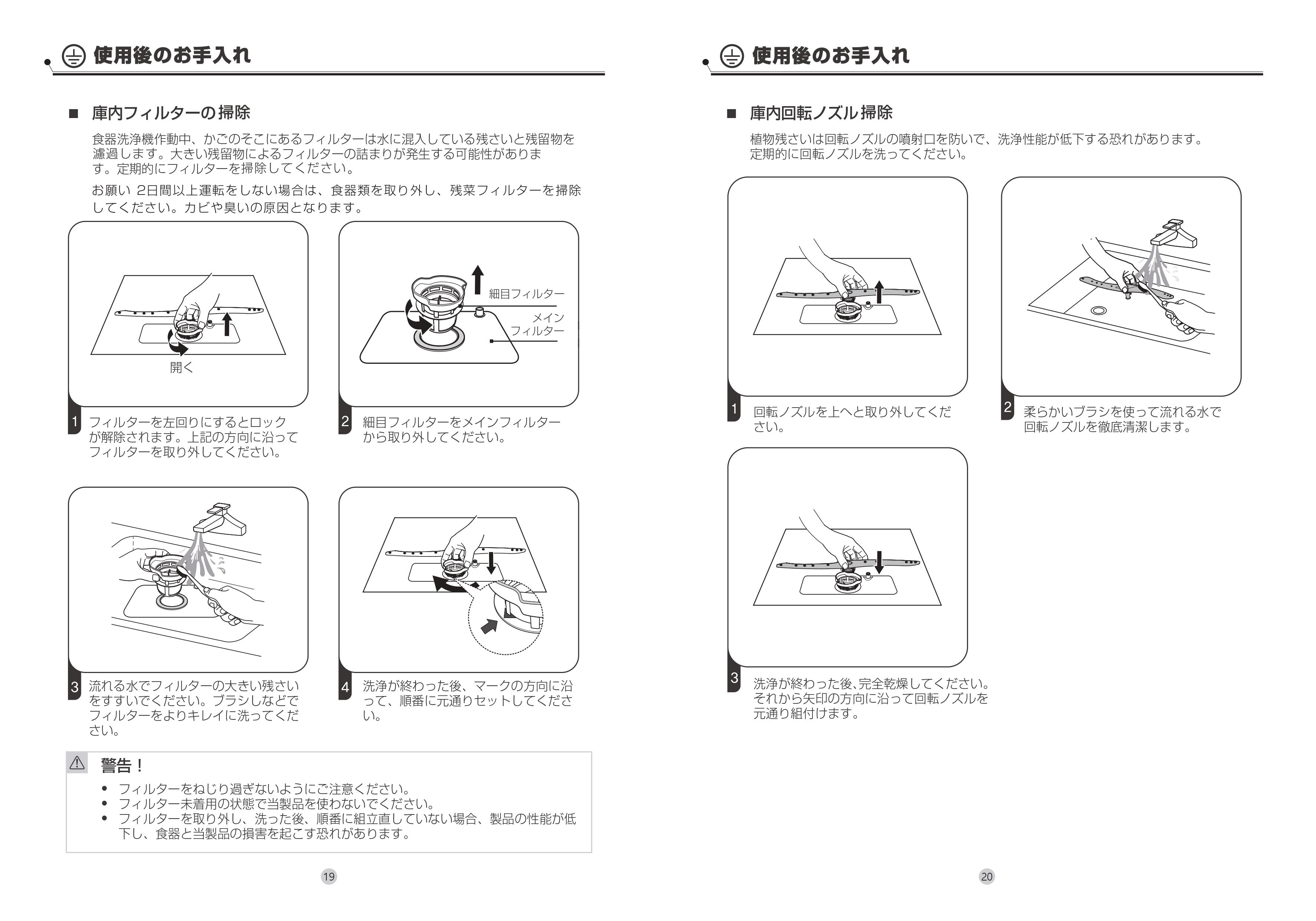 食器洗い乾燥機3602k取扱説明書