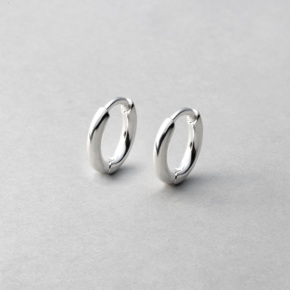 ゆうパケット】シルバー925 ピアス フープピアス 金属アレルギー