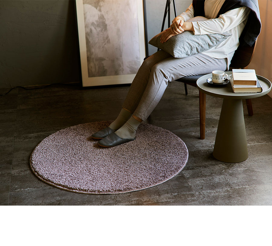 楽天市場】ラグ ルネ 円形 90×90 cm 日本製 スミノエ製 防炎 消臭 滑り