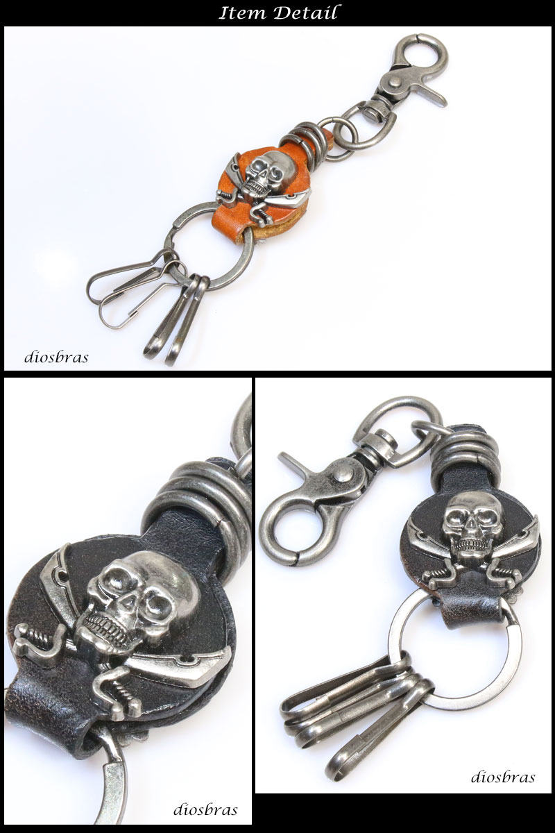 キーホルダー キーフック キーチェーン シルバー カラビナ レザー 革