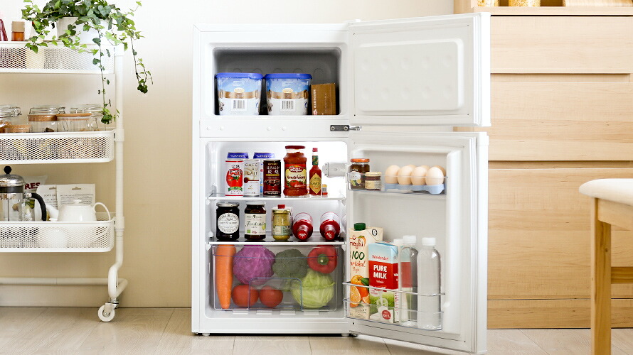 2ドア冷蔵庫 85Lタイプ SUNRIZE | モダンデコ