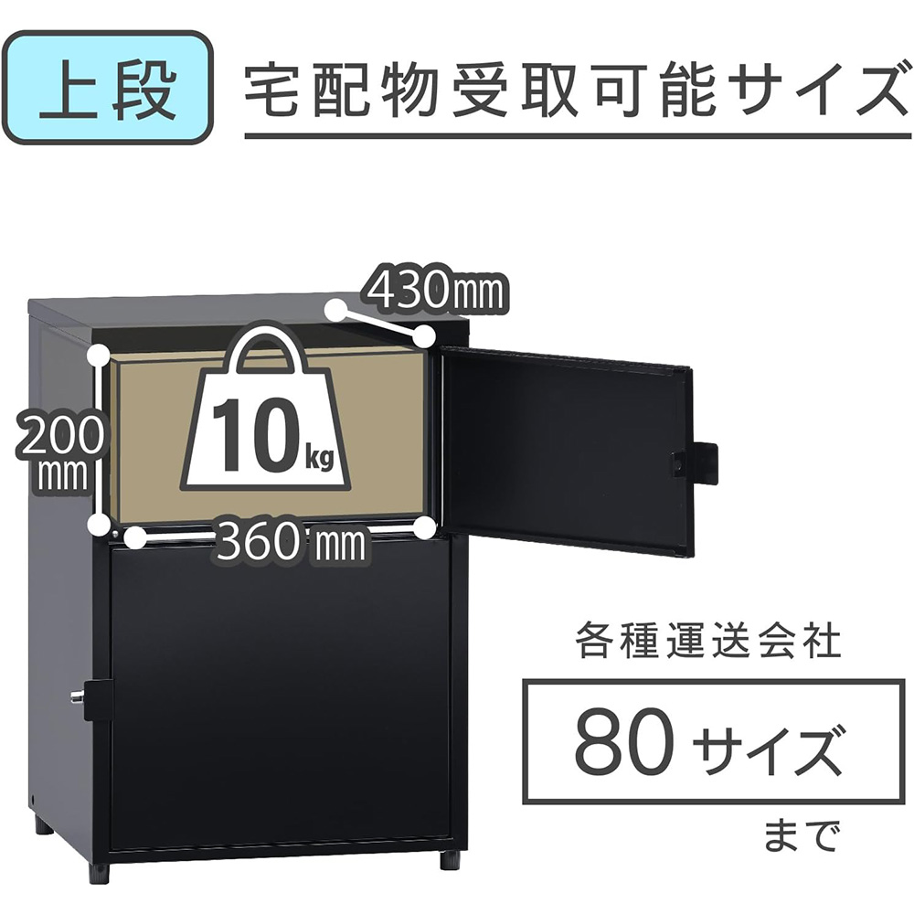 楽天市場】二段宅配ボックス レシーボ TR2-4568(BK) グリーンライフ