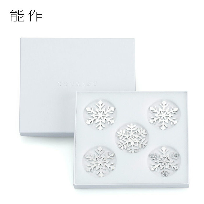 楽天市場】能作 錫の箸置き ティンクリスタル 5個入り 雪の結晶