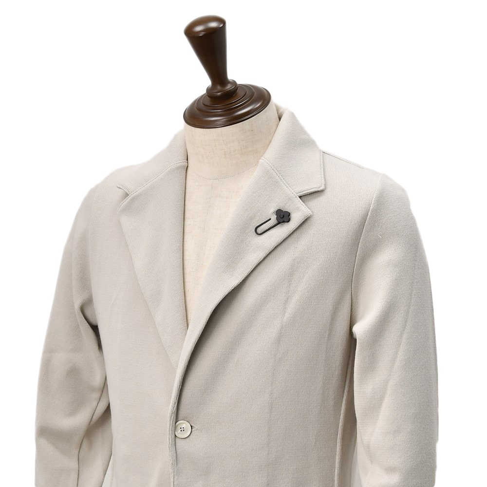 ラルディーニ LARDINI ニットジャケット メンズ 2つ釦シングルフロント