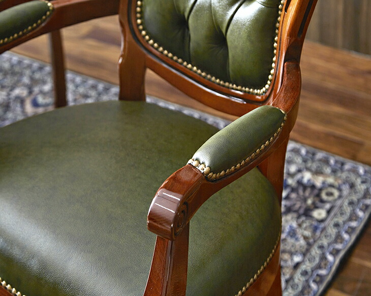 GMIK102D○イタリア製 アンティーク ダイニングチェア アームレス