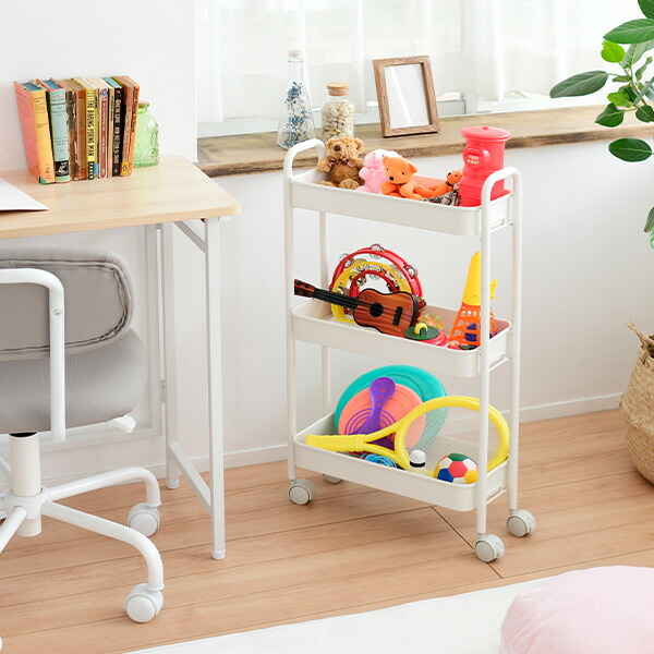 楽天市場】ワゴン キッチンワゴン キャスター付き 幅18.5 奥行43.5 高