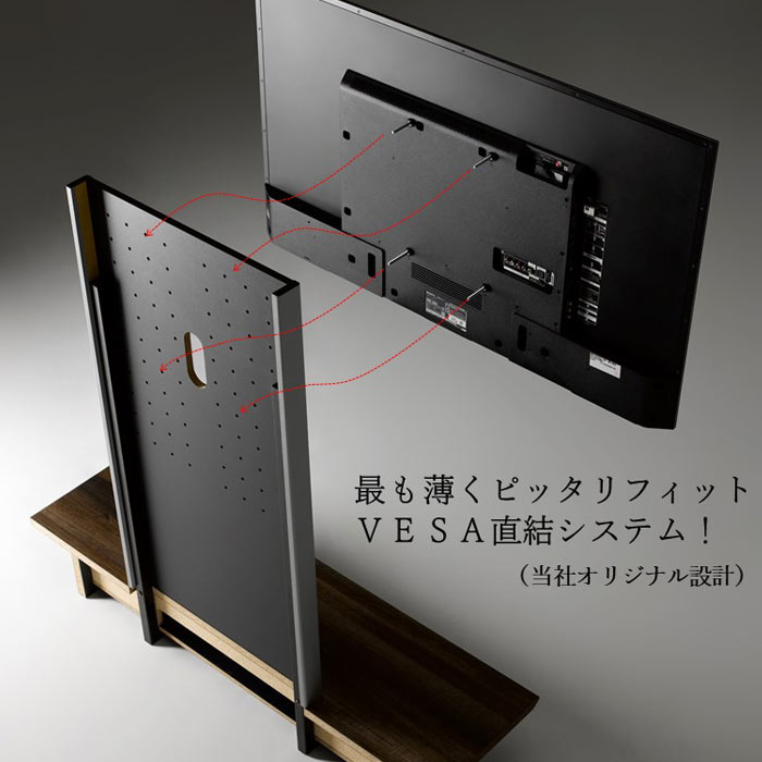 楽天市場】《朝日木材加工》壁寄せフロアスタンド 40～65V型用 幅1200