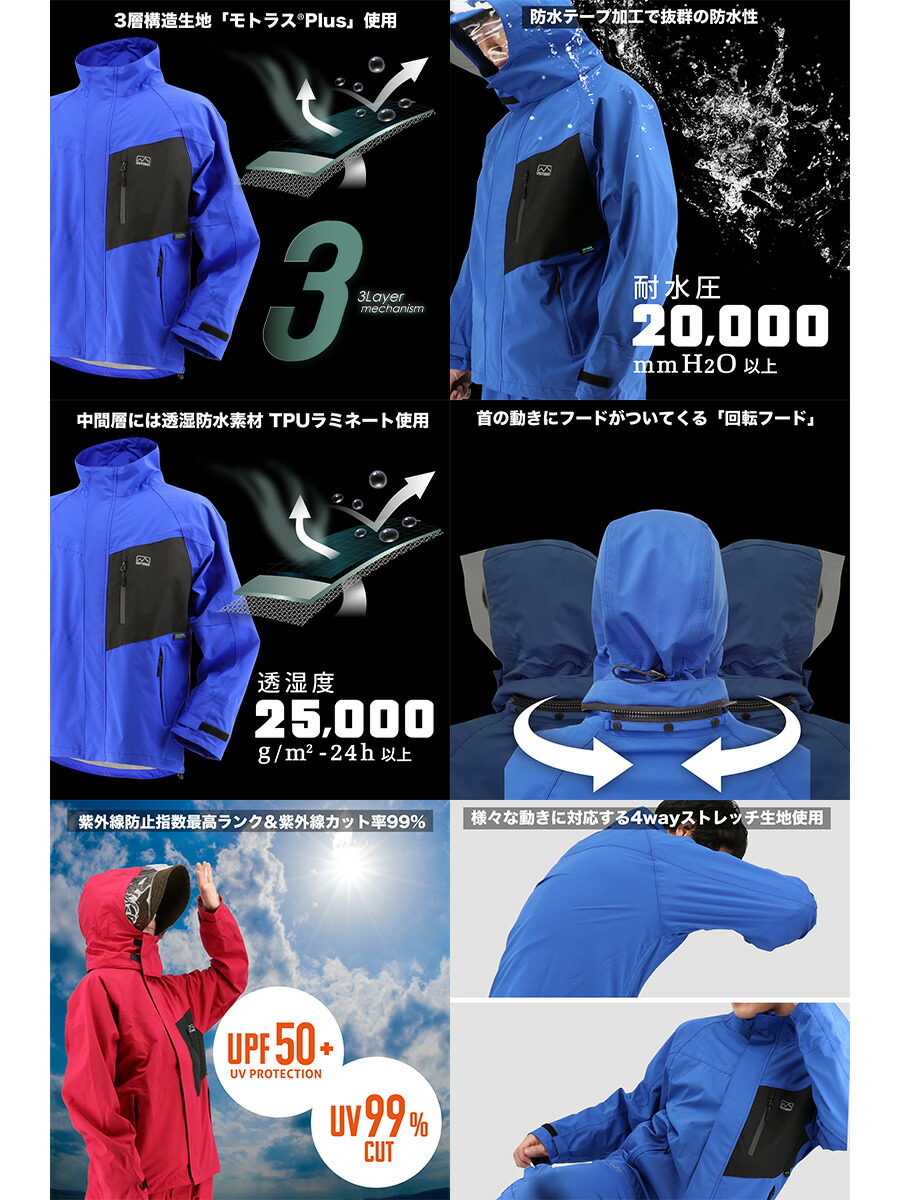 楽天市場】レインスーツ 弘進ゴム モトラスプロ 上下セット M770 S～5L