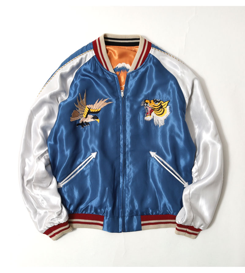 テーラー東洋(TAILOR TOYO) 刺繍リバーシブルスカジャン TIGER HEAD