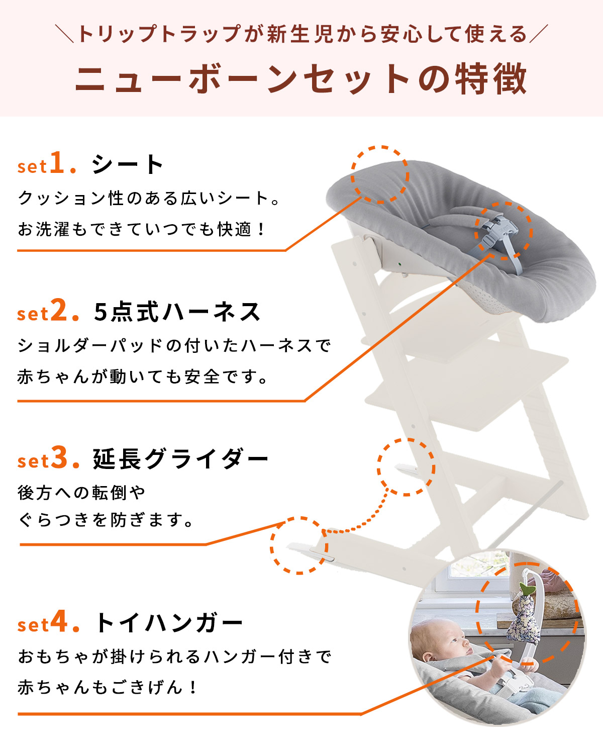 楽天市場】【正規販売店】 ストッケ トリップトラップ ＋ ニューボーン