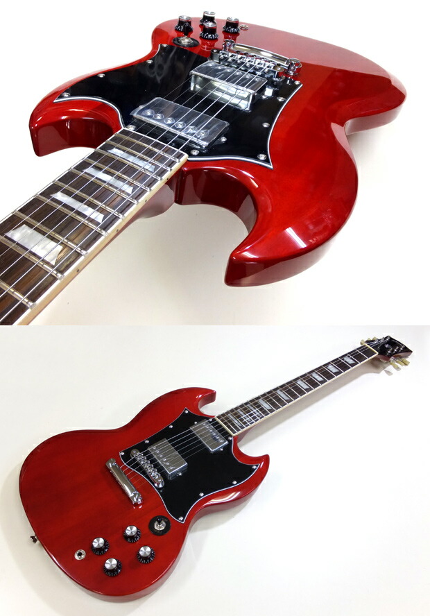 楽天市場】Blitz ブリッツ BSG-STD WR エレキギター SGタイプ