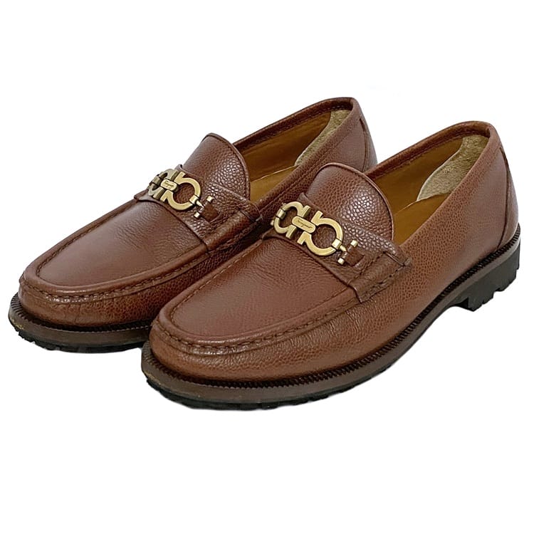 楽天市場】サルヴァトーレ フェラガモ ローファー ec-21585 ブラウン