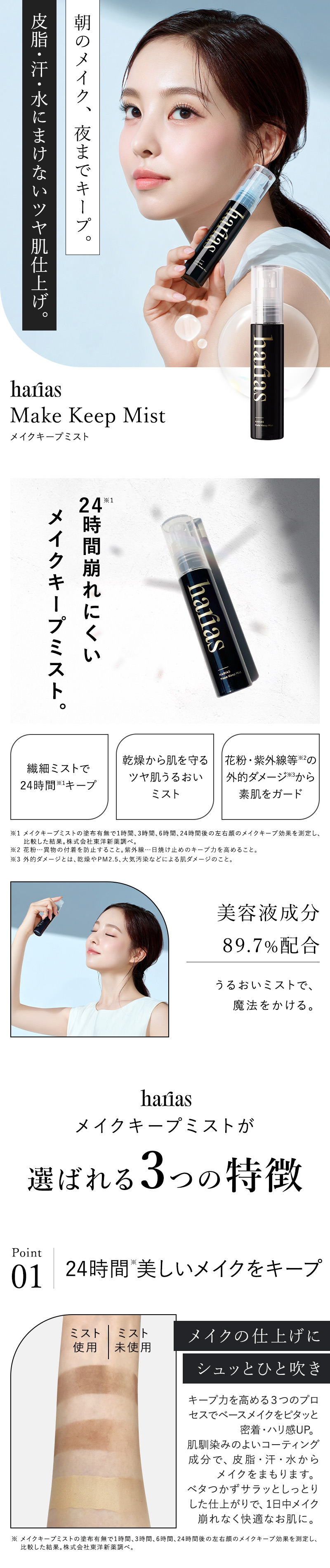 楽天市場】HARIAS ハリアス 公式 メイクキープミスト ｜ 仕上げ用