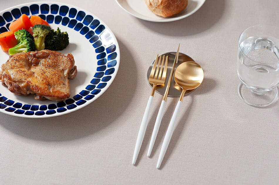 ゴア／GOA ホワイト×ゴールド カトラリー（クチポール／Cutipol