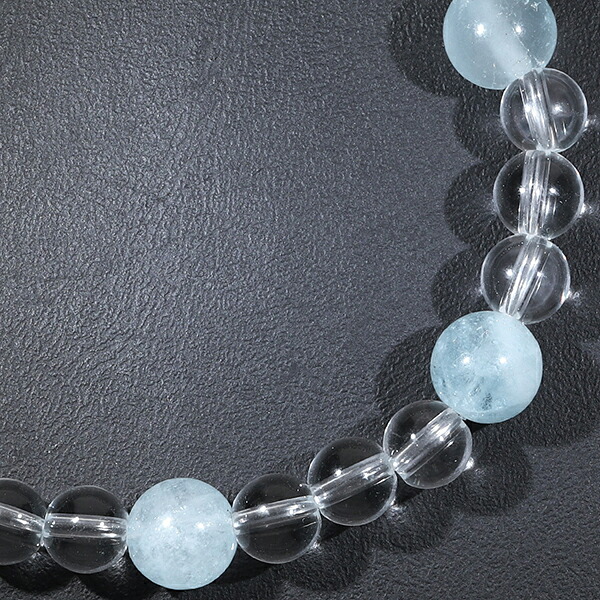 楽天市場】アクアマリン 水晶 ブレスレット 8mm 17.5cm メンズM