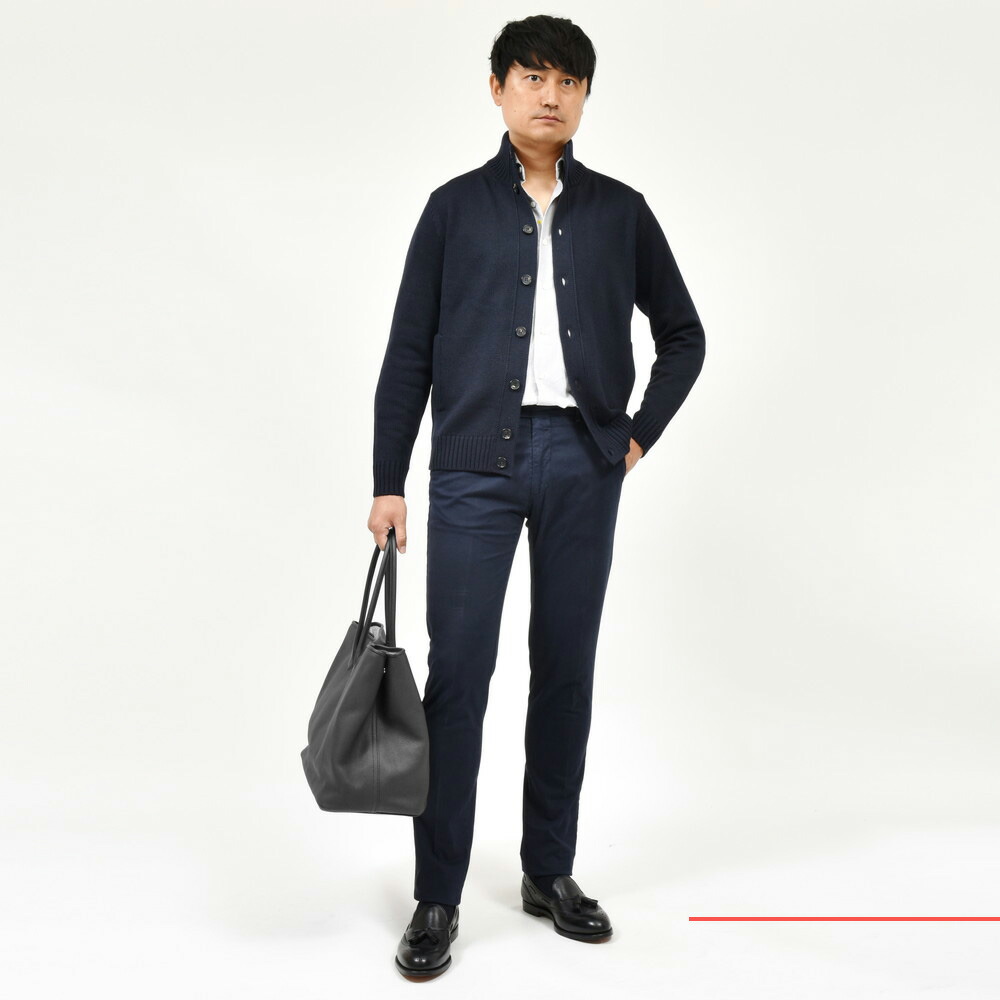 SALE】ZANONE（ザノーネ）5ゲージウールスタンドカラーニット