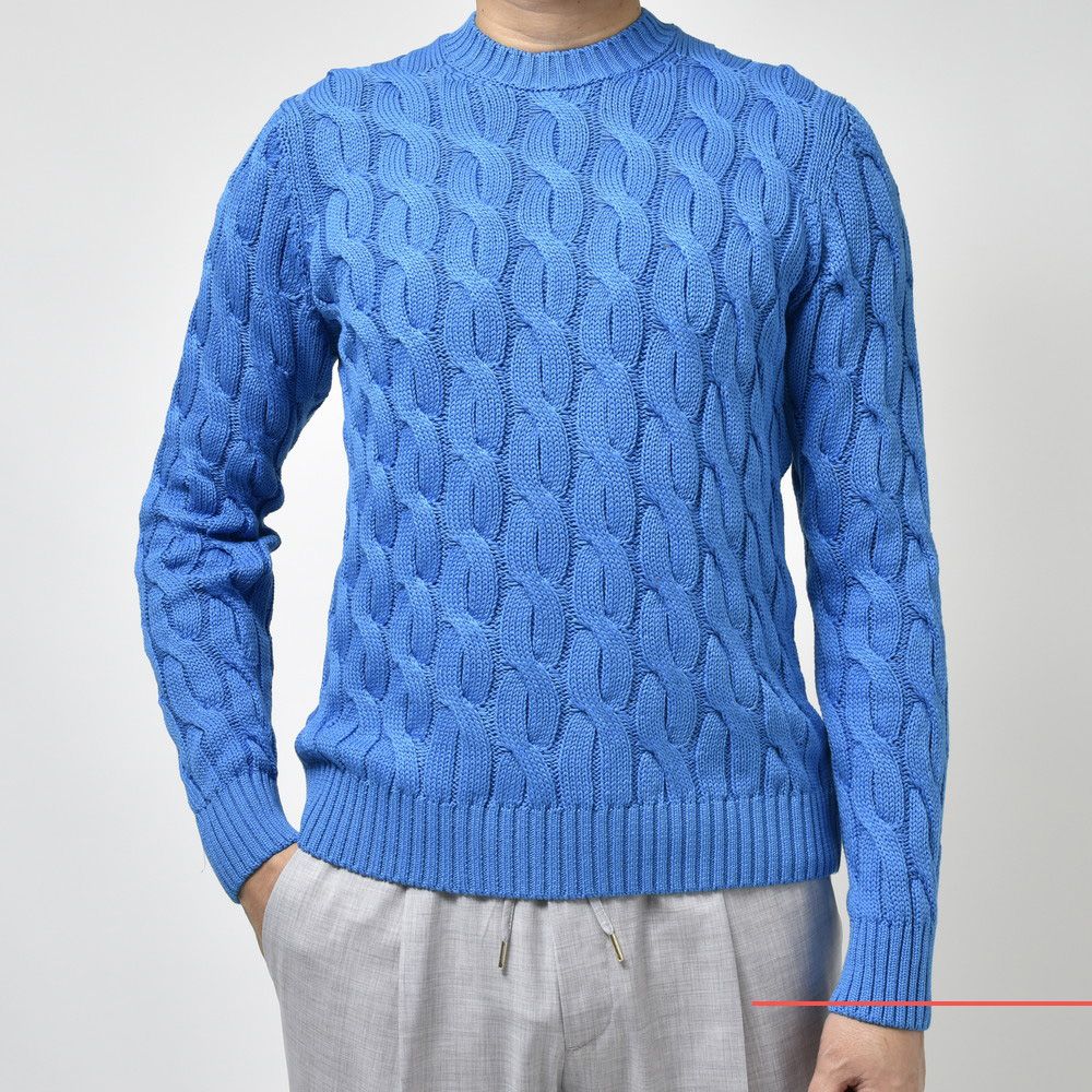 ZANONE（ザノーネ）5ゲージコットンチャンキーケーブルクルーネック