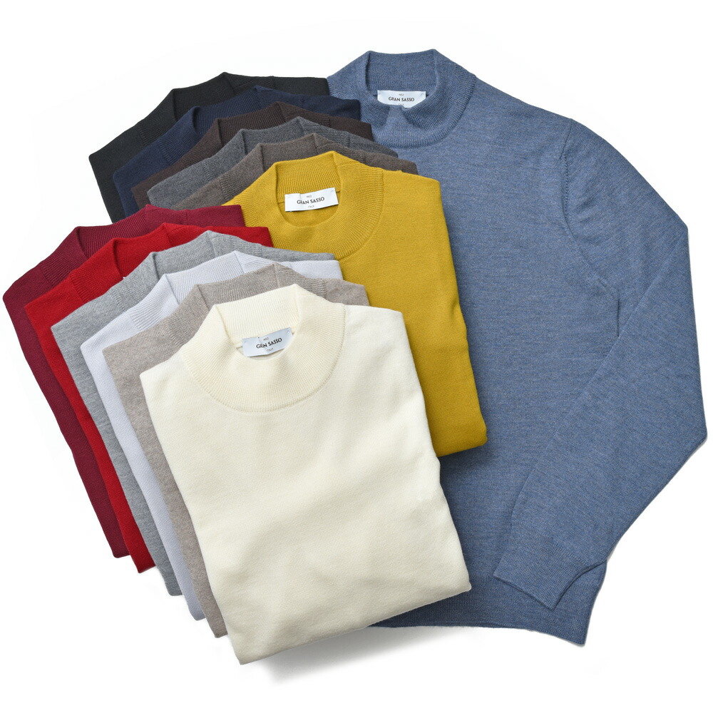 GRAN SASSO（グランサッソ）12ゲージウールモックネックニット 55108