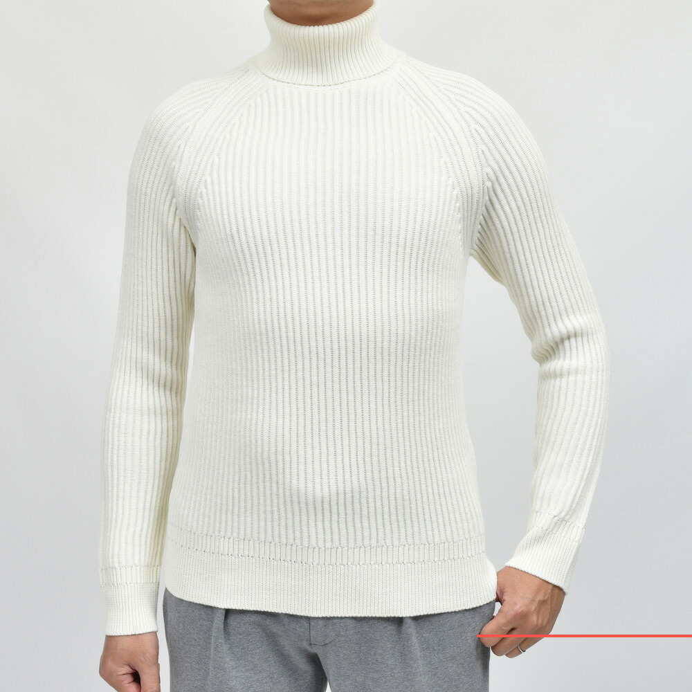 ZANONE（ザノーネ）ミドルゲージウールリブタートルネックニット DV