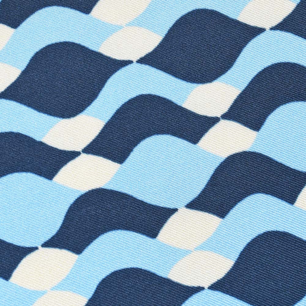 Stefano Cau（ステファノ カウ）シルクツイルウェーブプリントチーフ