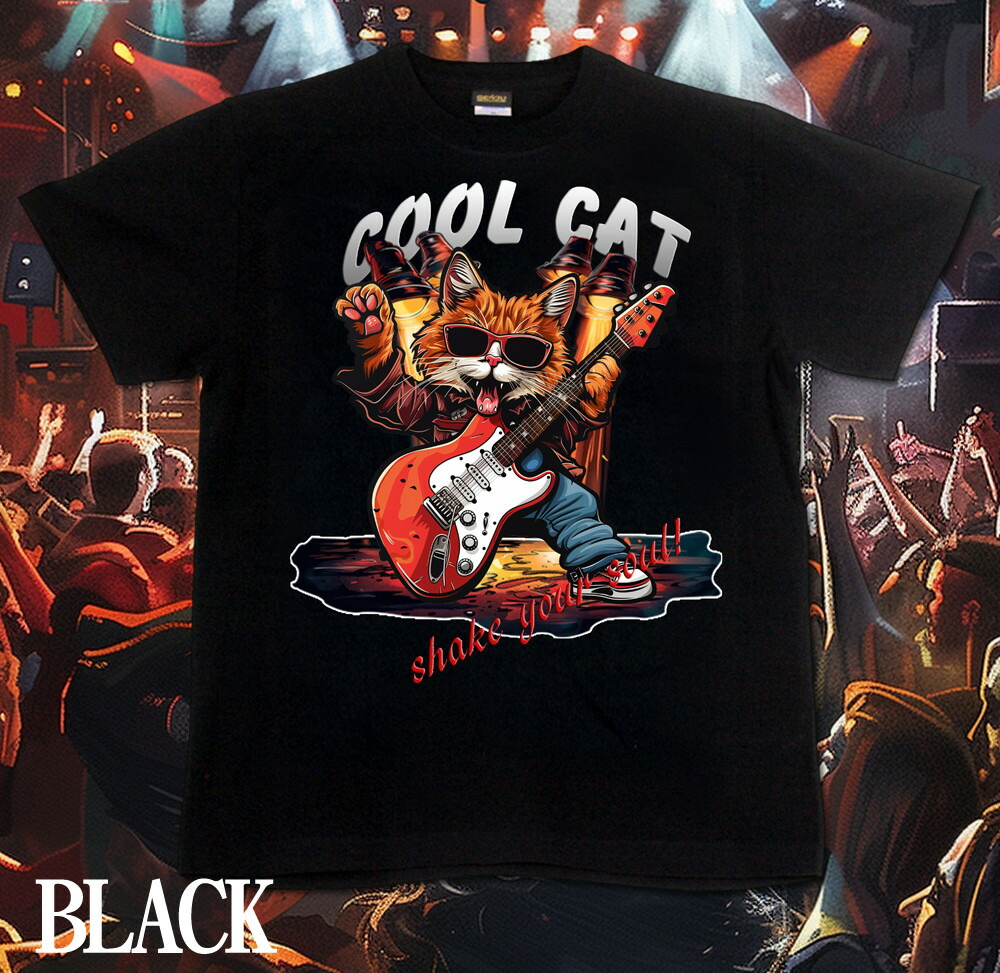 楽天市場】GENJU ねこ エレキギター ギタリスト メンズ レディース