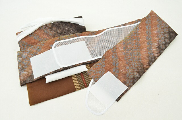 10%OFF☆P10倍／作り帯 袋帯 正絹 二重太鼓 着付け 簡単着付け 美品