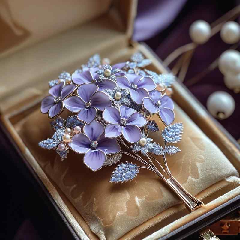 楽天市場】ブローチ 女性用 ライラック フラワーモチーフ レトロ