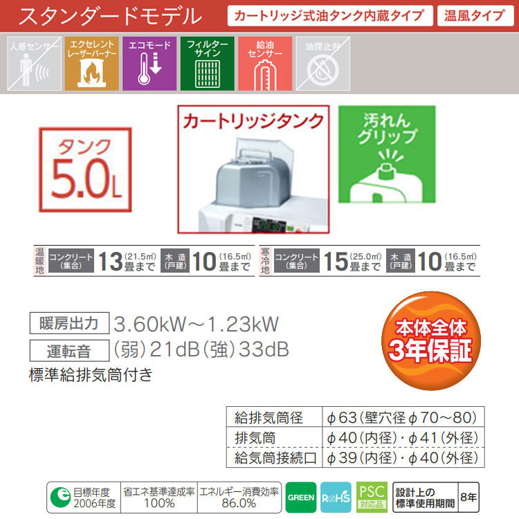 FF式ストーブ トヨトミ FFシリーズ 温風 スタンダードモデル FF式 石油