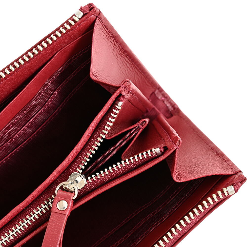 楽天市場】ハナエモリ 財布 長財布 L字ファスナー 赤(レッド) HANAE