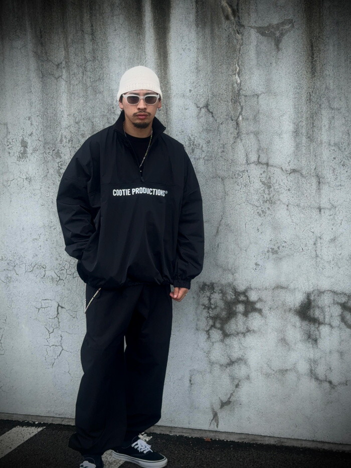 COOTIE(クーティー) Memory Polyester Twill Half Zip Top