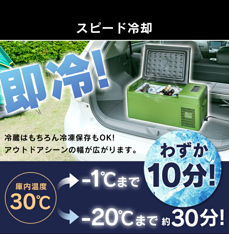 車載冷蔵庫 15L スマホ充電対応 PCR-15U-G